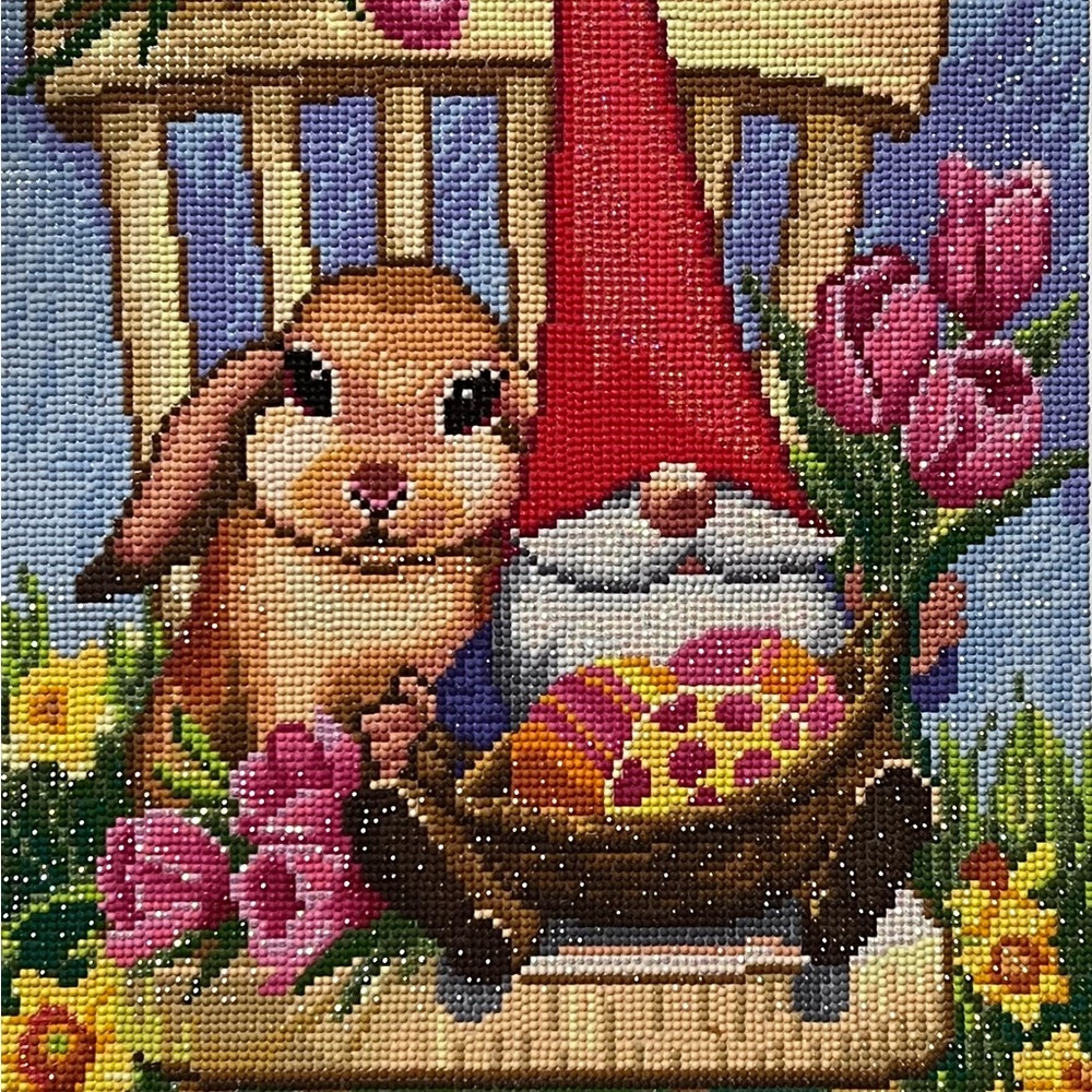 Diamond art bunny & gnome